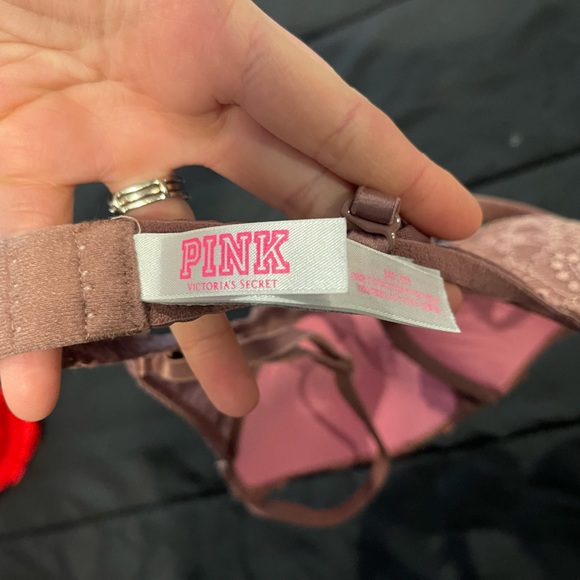 Victoria’s Secret PINK 34C Cream/Pink Lace Date Night PushUp Bra - Picture 3 of 4